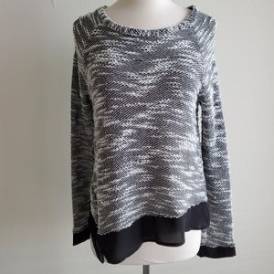 ASTR The Label Mix Media Side Zipper Sweater